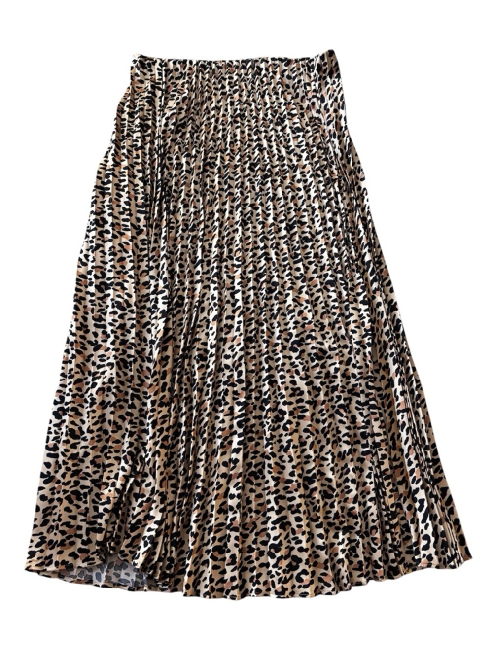 ON 34TH Trendy Leopard Print Pleated Midi Skirt | Size M - Picture 1 of 9